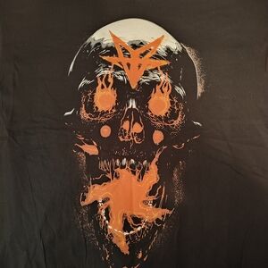 Mens 2XL PENTAGRAM fire Skull T-Shirt BNWT